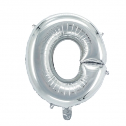 Letterballonzilverkleurig-32cm-O
