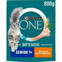 4xPurinaONESeniorKip-VolkorenGranen800gr