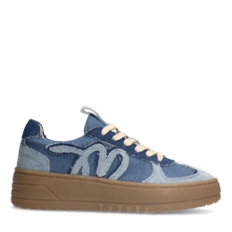Blauwedenimsneakers