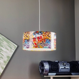 MacoDesignHanglampGraffitimetkleurrijkefotoprint