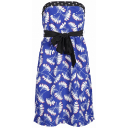 Deptstraplessjurk-WhirlingFlow-Blauw