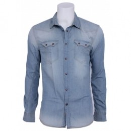 Alecshirt-Guess-Overhemden-Blauw