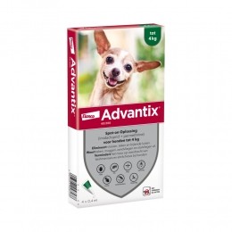 AdvantixSpotOn40AntiVlooienenTekenDruppelsHondtot4kg4pipetten