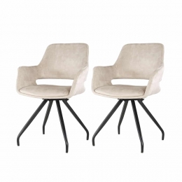 StoelCappvelvetbeigesetvan2