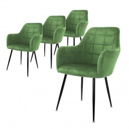 Setvan4eetkamerstoelenZelvelvetML-Design