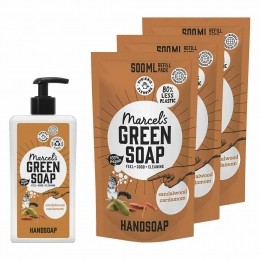 MarcelsGreenSoapSandelwoodCardemonHandzeepPakket