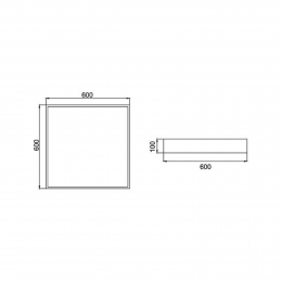 BRUMBERGBiroSquare60x60cmDALIdimbaarzwart3000K