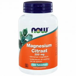 GratisVerzendingNOWMagnesiumCitrate200mg100tabletten