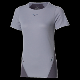 MizunoTechLightDryaeroflowShortSleeveTeeQuicksilverDamesMaatS