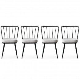 Setvan4eetkamerstoelenDarnellvelvetAtelierDelSofa