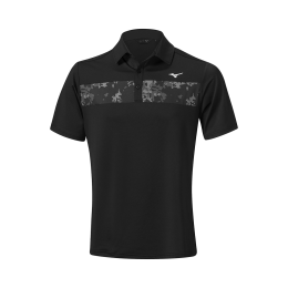 MizunoFloralSTPoloZwartHerenMaatS