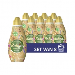 8xRobijnKleinKrachtigWasmiddelBohemianBlossom19Wasbeurten665ml