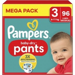 2xPampersBabyDryLuierbroekjesMaat36-11kg48stuks