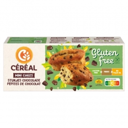 CralMiniCakesmetstukjesChocoladeGlutenvrijenLactosevrij230gr
