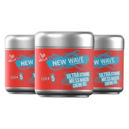 3xWellaNewWavePowerMessConstructorCream150ml