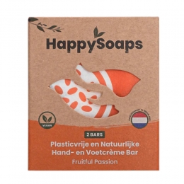 HappySoapsHand-enVoetcrmeBarFruitfulPassion40gr