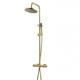 WiesbadenRegendouche25cmStortdouchemethanddoucheGeborsteldMessingGoudOpbouw