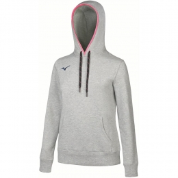 MizunoWomSweatHoodieTrainingschoenenHeatherGrijsDamesMaatL