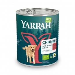 6xYarrahBioHondenvoerChunksKipRund820gr