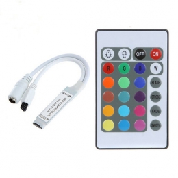 LEDStripRGBControllerMini24KnopsinclIRafstandsbediening