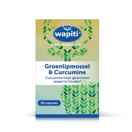 GratisVerzendingWapitiGroenlipmosselCurcum60capsules