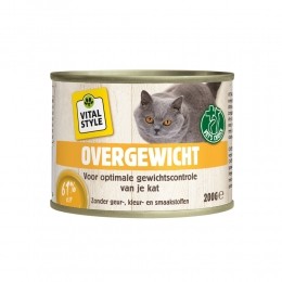 12xVitalstyleKattenvoerBlikOvergewicht200gr
