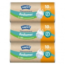 3xSwirlPedaalemmerzakkenBadkamerScheurvastLekvrij10liter37stuks