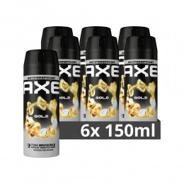 6xAxeAnti-transpirantSprayGold150ml