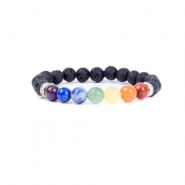 EdelsteenArmbandLavasteenChakra