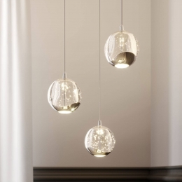 LucandeLEDhanglampHayley25cm3-lampschroomglas