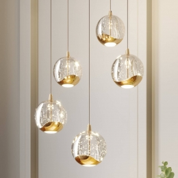 LucandeLEDhanglampHayley30cm5-lampsgoudglas