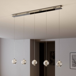 LucandeLEDhanglampHayley96cm5-lampschroomglas