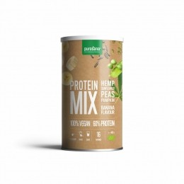 PurasanaVeganErwtHennepZonnebloemPompoenProteineMixBanaanBIO400gr