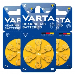 3xVartaHearingAidBatteries10Blister6stuks