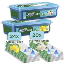 SwifferVochtigeVloerdoekjesMorningFreshCitrusFresh44stuks