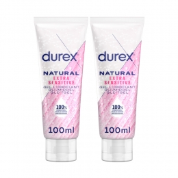 2xDurexGlijmiddelNaturalExtraSensitive100natuurlijk100ml