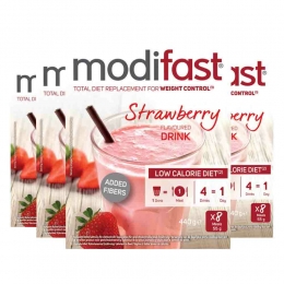 4xModifastIntensiveMilkshakeAardbei8x55gr