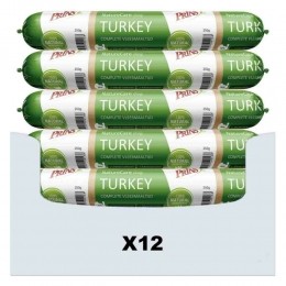 12xPrinsNatureCareHypoallergeenHondenvoerWorstKalkoen250gr
