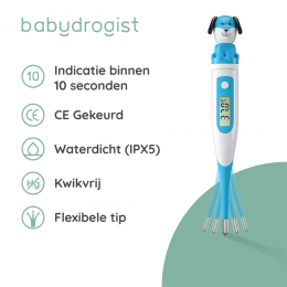 Babydrogist-DigitaleBabyThermometermetFlexibeleTip-Hond