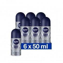 6xNIVEAMenDeodorantRollerSilverProtectDynamicPower50ml