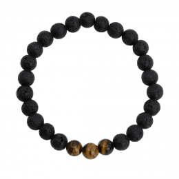 EdelsteenArmbandHerenGrootTijgeroogLavasteen8mm21cm
