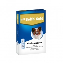 BolfoGoldAntiVlooiendruppelsHondTot4kg2pipetten