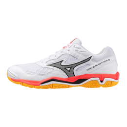MizunoWAVEPHANTOM3HandbalschoenenWitFieryCoral2CitrusDamesHerenMaat45