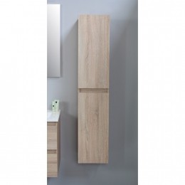 BadmeubelkastBWSPepperHogeKastGreeploos2Deuren145x30x30cmEiken