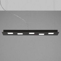 FabbianLangwerpigeLEDplafondlampQuarterinzwart