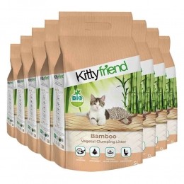 8xKittyFriendKattenbakvullingVegetalBambooClumpingLitter5liter