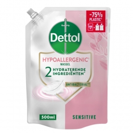 3xDettolRefillHandzeepSensitive500ml