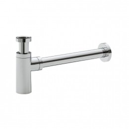 BWSLuxeBekersifonRondChroom54InclMuurbuisenRozet