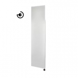 RadiatorSanicairDenso180x40cmMatWitMetThermostaatZwartRechtsonder