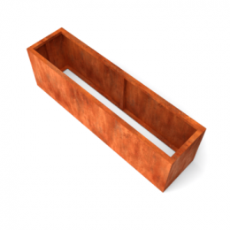 Artesarechthoekigeplantenbakkencortenstaal2000x500x600mmGeroba-Geroba